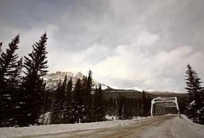 Rocky Mountains in winter photo