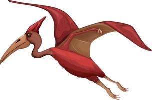 dinosaurio pteranodon sobre fondo blanco vector