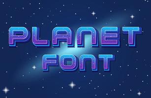 Galaxy font logo on space background vector