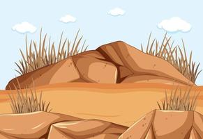 Low point of view in nature landscape vector