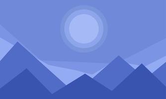 Mountains background at night vector