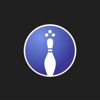 Bowling pin logo vector