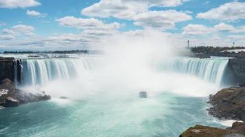 séquence timelapse 4k des chutes du niagara, canada - les chutes pendant la journée video