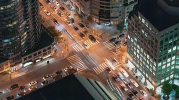 4k-Zeitraffer-Sequenz von Toronto, Kanada - Torontos Innenstadt-Kreuzungsstadt-Nachtverkehr video