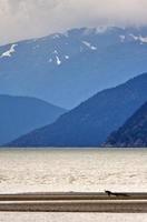 Low clouds over Coast Mountains of British Columbia photo