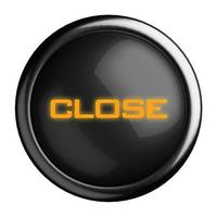 Word on black button photo