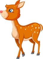 A cute deer on white background vector