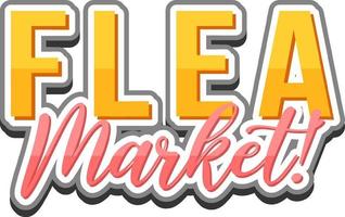 Flea Market typography design vector