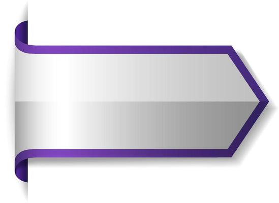 Violet banner design on white background