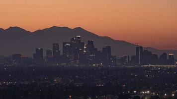 4K Timelapse Sequence of Los Angeles, USA - The Skyline at Sunrise video