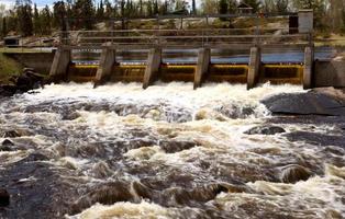 River lock and rapids in Manitoba photo