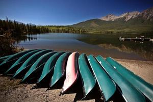 Pyramid Lake in Jasper National Park photo