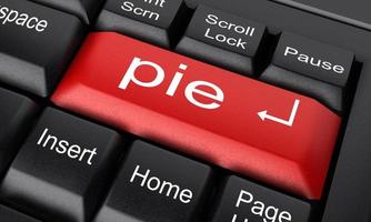 pie word on red keyboard button photo