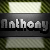 Anthony word of iron on carbon photo