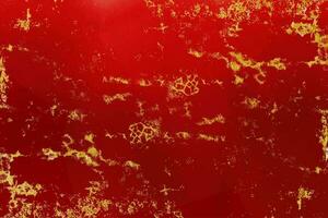 Red, golden texture surface. Color vintage grunge background for text or design. photo