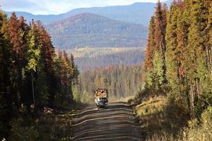 Approaching logging truck in beautiful British Columbia photo