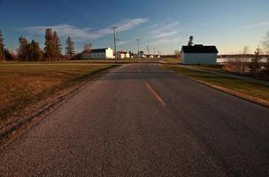 Road throught Hecla in Manitoba photo