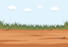 Low point of view in nature landscape vector