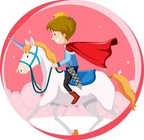 Fantasy knight character on white background vector