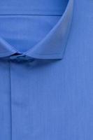 cotton shirt, detailed closeup collar and button, top view photo