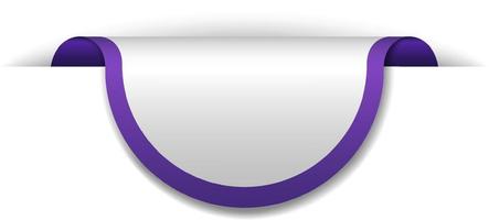 diseño de banner violeta sobre fondo blanco vector