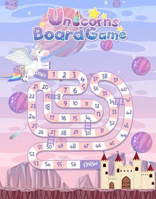 Snake Ladder game in unicorn pastel theme