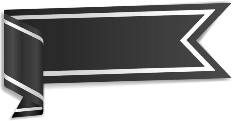 Black banner design on white background