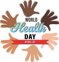 Poster design for world health day vector