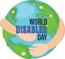 Poster design for world disabled day vector