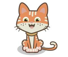 Cat cute cartoon vector