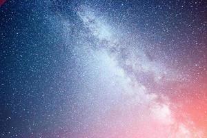 Vibrant night sky with stars and nebula and galaxy. Deep sky astrophoto photo