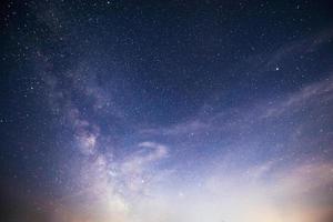 Vibrant night sky with stars and nebula and galaxy. Deep sky astrophoto photo