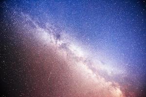 Vibrant night sky with stars and nebula and galaxy. Deep sky astrophoto photo