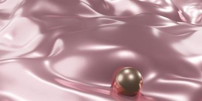 glossy light pink background texture silk and pearl material 3d illustration photo