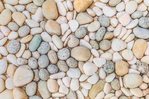 Abstract smooth round pebbles sea texture background. White bright pebbles background, simplicity, daylight, stones photo