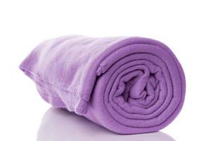 purple fleece blanket photo