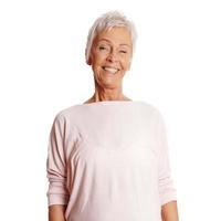 happy mature woman in her sixties photo