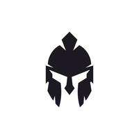 icono de símbolo de cabeza de esparta griega. Inspiración en el diseño del logotipo del guerrero del casco espartano vintage vector