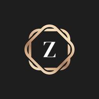 Initial Letter Z Logo Icon with Pattern Vector Element