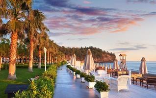 Beautiful embankment for walking and sport in Amara Dolce Vita Luxury Hotel. Alanya Turkey photo