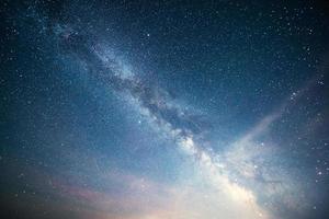 Vibrant night sky with stars and nebula and galaxy. Deep sky astrophoto photo