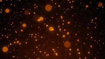 Abstract bokeh glitter lights background of flickering gold particles and light flare photo