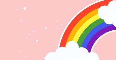 Fondo de arco iris de cielo colorido kawaii abstracto. gráfico cómico pastel degradado suave. concepto para el diseño o la presentación de tarjetas de boda