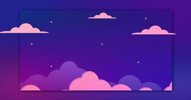 abstracto kawaii colorido cielo ultra violeta y dahlia floreciente fondo. gráfico cómico pastel degradado suave. concepto para el diseño o la presentación de tarjetas de boda foto