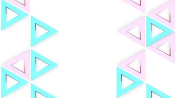 Abstract pattern geometry shape triangle pink pastel colorful cute background. 3D illustration. Poster or website design photo