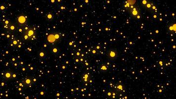 Fondo de luces de brillo bokeh abstracto de partículas de oro parpadeantes y destello de luz foto