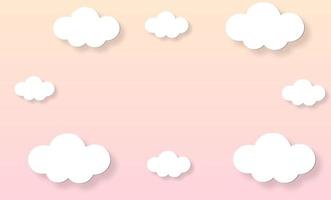 Abstract kawaii Cloudy Colorful Sky background. Soft gradient pastel Comic graphic. Concept for wedding card design or presentation photo