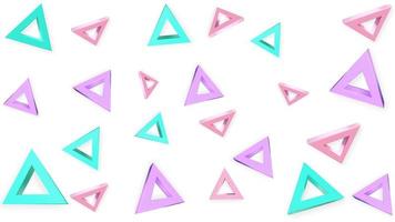 Abstract pattern geometry shape triangle pink pastel colorful cute background. 3D illustration. Poster or website design photo