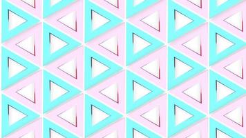 Abstract pattern geometry shape triangle pink pastel colorful cute background. 3D illustration. Poster or website design photo