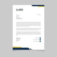 A4 Size Elegant letterhead template design in minimalist style vector